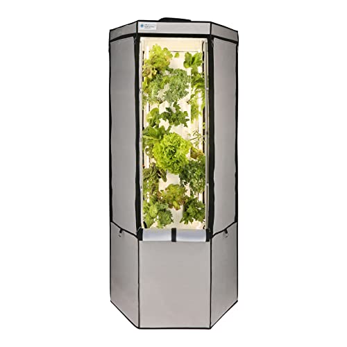 Aerospring 27-Plant Vertical Hydroponics Indoor Growing System - Patented Vertical Hydroponic Kit for Indoor Gardening - Grow Tent, LED Grow Lights & Fan - Grow Lettuce, Herbs, Veggies & Fruits