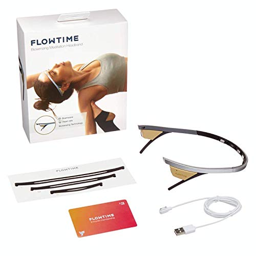 Entertech Flowtime: Biosensing Meditation Headband - Meditation Tracker - Heart Rate and Brainwave Sensors to Measure Breath, HRV, Pressure, Focus and Calm States