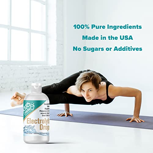 Keto Chow Electrolytes | Electrolyte Hydration Drops Supplement | Sodium, Magnesium, Potassium & Trace Minerals | Unflavored Drink Mix Perfect for Keto Diet and Intermittent Fasting | Sugar Free