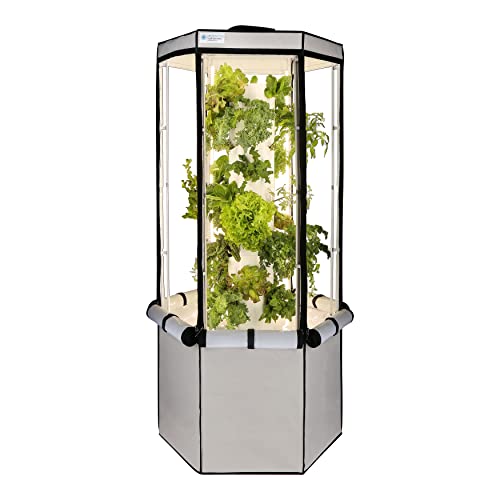 Aerospring 27-Plant Vertical Hydroponics Indoor Growing System - Patented Vertical Hydroponic Kit for Indoor Gardening - Grow Tent, LED Grow Lights & Fan - Grow Lettuce, Herbs, Veggies & Fruits