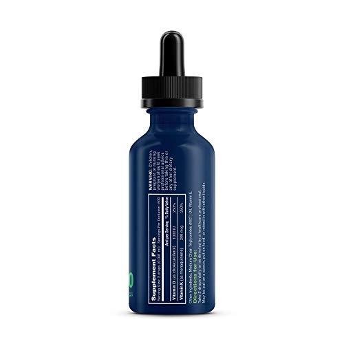 Athletic Greens D3 K2 Liquid Dietary Supplement, 600 Liquid Servings, Vitamin D3 1000 IU per Serving and Vitamin K2 200 mcg per Servings, 24.5 ml per Bottle