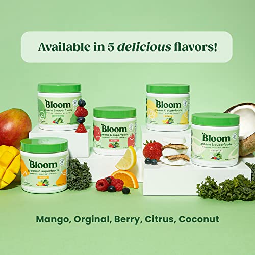 Bloom Nutrition Super Greens Powder Smoothie & Juice Mix - Probiotics for Digestive Health & Bloating Relief for Women, Digestive Enzymes with Superfoods Spirulina & Chlorella for Gut Health (Citrus)