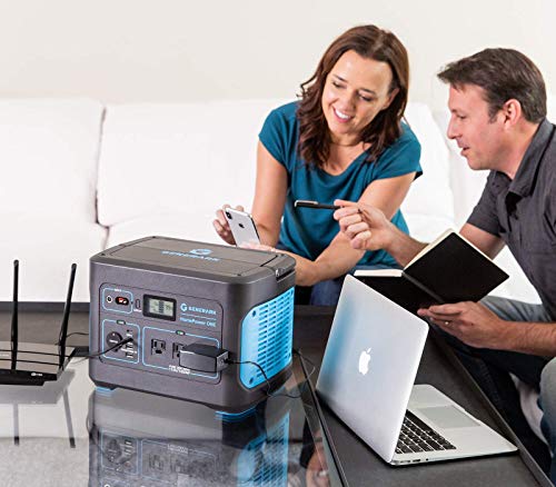 Geneverse 1002Wh (1x2) Solar Generator Bundle: 1X HomePower ONE Portable Power Station (3X 1000W AC Outlets) + 2X 100W Solar Panels. Quiet, Indoor-Safe Backup Battery Power Generator For Home Devices